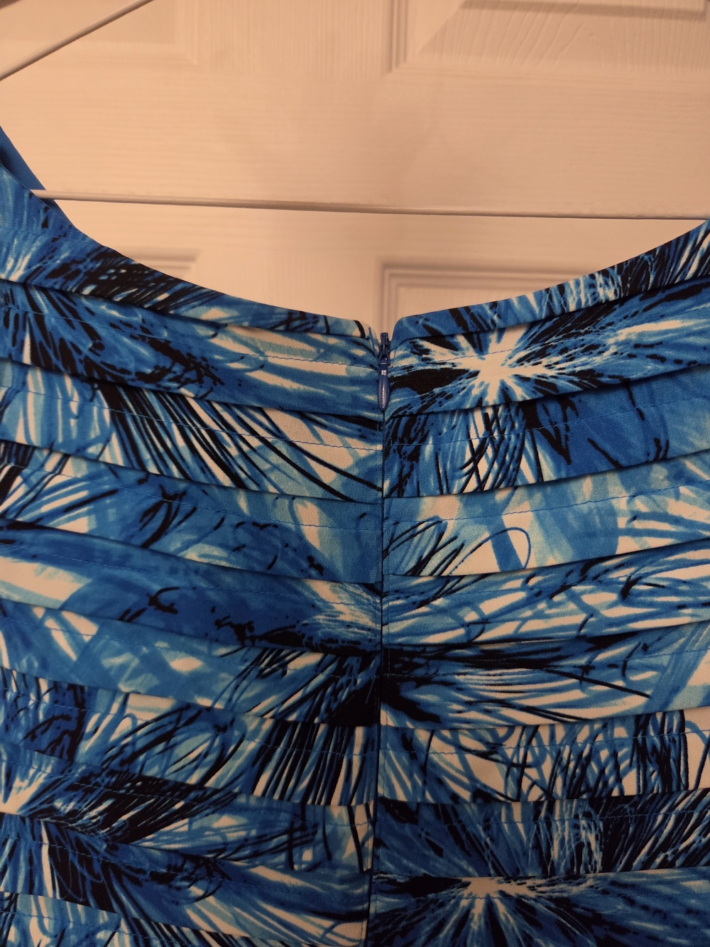 London Times Blue Floral-Print Midi Sheath Dress - Picture 4 of 5